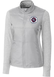 Cutter and Buck New England Revolution Womens Grey Stealth Light Weight Jacket