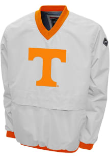 Tennessee Volunteers Mens White Windshell Pullover Jackets