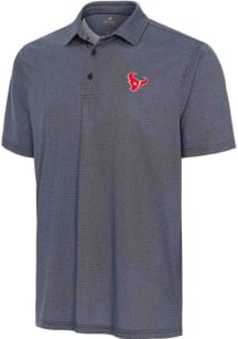 Antigua Houston Texans Mens Navy Blue Trickle Short Sleeve Polo
