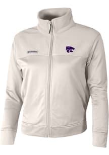 Columbia K-State Wildcats Womens White River Fleece Long Sleeve Full Zip Jacket