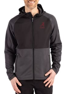 Cutter and Buck Alabama Crimson Tide Mens Black Alumni Peshastin Long Sleeve Full Zip Jacket