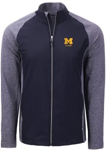 Cutter and Buck Michigan Wolverines Mens Blue Alumni Adapt Eco Big and Tall Light Weight Jacket