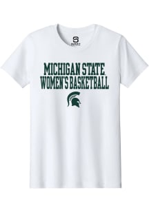 Summit Sportswear Michigan State Spartans Youth  Women's Basketball Short Sleeve T-Shirt