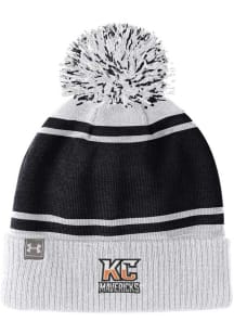 Under Armour Kansas City Mavericks White Halftime Jacquard Stripe Cuff Pom Mens Knit Hat