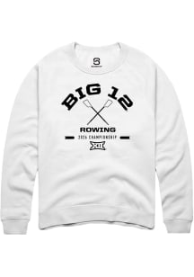 Summit Sportswear Big 12 Mens White 2026 Rowing Championship Long Sleeve Crew Sweatshirt