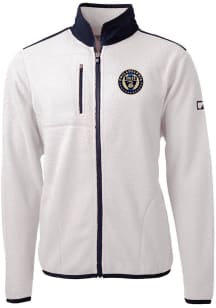Cutter and Buck Philadelphia Union Mens White Cascade Sherpa Light Weight Jacket