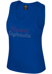 Colosseum Kansas Jayhawks Womens Royal Blue Thropp Tank Top