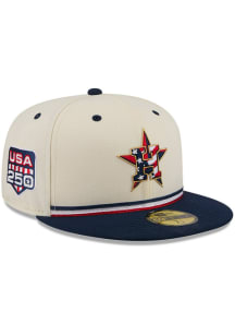 New Era Houston Astros White 2026 4th of July JR 59FIFTY Youth Fitted Hat