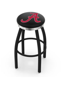 Alabama Crimson Tide Script Chrome Seat Pub Stool - Black