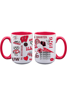 Wisconsin Badgers Loco 2 Pack Inner Color Ceramic Mug - White