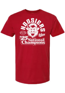 Summit Sportswear Indiana Hoosiers Red 2025 CFP National Champions Vintage Bull Short Sleeve T Shi..