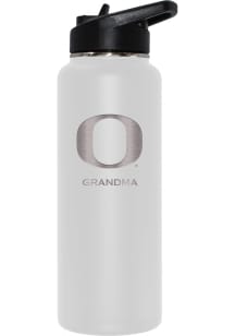 Oregon Ducks Grandma 34oz Stainless Steel Bottle - White