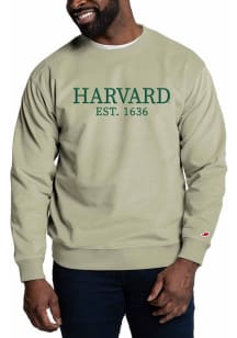 Harvard Crimson Mens Green Harvard Est 1636 Long Sleeve Fashion Sweatshirt