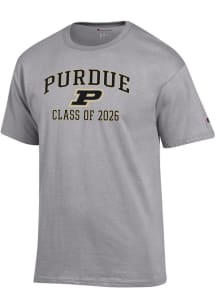 Champion Purdue Boilermakers Grey Font Class of 2026 Jersey Short Sleeve T Shirt