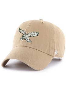 47 Philadelphia Eagles Khaki Retro Eagle Clean Up Adjustable Hat - Tan