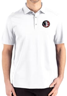 Cutter and Buck Florida State Seminoles White Vault Advantage Refresh Pique Big and Tall Polo