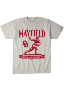 Baker Mayfield Oklahoma Sooners White Baker Mayfield 2017 Heisman Tee Short Sleeve Fashion Player..