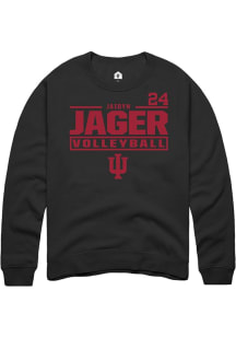jaidyn jager Indiana Hoosiers Mens Black NIL Stacked Box Player Crew