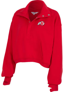 Utah Utes Womens Red Powerhouse Qtr Zip