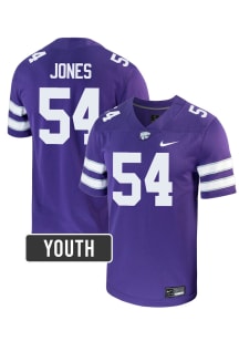 Keiton Jones K-State Wildcats Youth Purple Nike NIL Name And Number Football Jersey