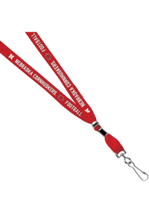 Jardine Nebraska Cornhuskers 3/8 Football Sublimated w/Swivel Hook Lanyard - Red