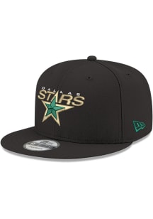 New Era Dallas Stars Black Vintage Logo 9FIFTY Mens Snapback Hat
