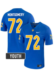 Isaiah  Montgomery Pitt Panthers Youth Blue  NIL Name And Number Football Jersey