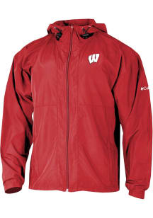 Columbia Wisconsin Badgers Mens Red Prodigy Light Weight Jacket