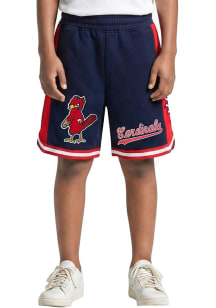 Pro Standard St Louis Cardinals Youth Navy Blue Classic Chenille Shorts