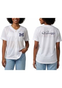 Michigan Wolverines Womens MVP Fashion Baseball Jersey - White