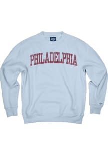 Blue 84 Philadelphia Womens Light Blue Wordmark Crew Sweatshirt