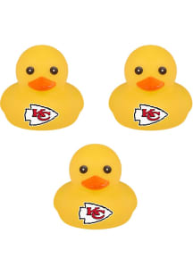 Kansas City Chiefs Red 3pk Rubber Duck