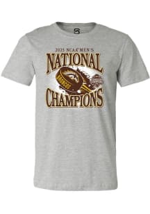 Summit Sportswear Western Michigan Broncos Grey 2025 National Mens Hockey Champions Short Sleeve T..