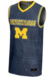 ProSphere Michigan Wolverines Youth Vigor Blue Basketball Jersey