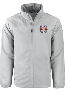 Cutter and Buck New York Red Bulls Mens Grey Charter Eco Big and Tall Light Weight Jacket
