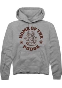 Summit Sportswear Ohio Mens Grey Home of the Pudge Angry Long Sleeve Hoodie