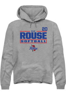 Elle Rouse Tulsa Golden Hurricane Mens Graphite NIL Stacked Box Player Hood