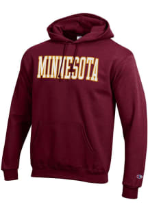 Champion Minnesota Golden Gophers Mens Maroon Powerblend Long Sleeve Hoodie