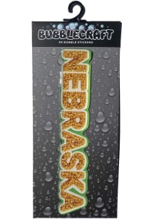 Nebraska Corn Letters Bubble Stickers - Green