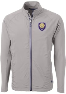 Cutter and Buck Orlando City SC Mens Grey Adapt Eco Big and Tall Light Weight Jacket