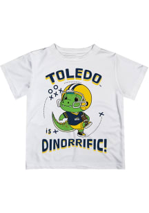 Vive La Fete Toledo Rockets Toddler White Dino-Riffic Short Sleeve T-Shirt