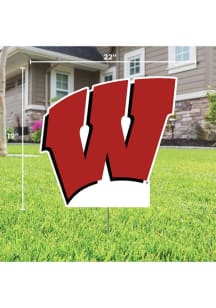 Wisconsin Badgers Primary Yard Sign - Red