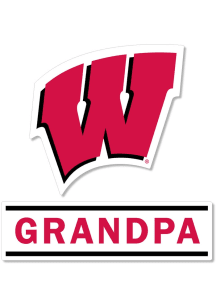 Wisconsin Badgers 3 Inch Grandpa Auto Decal - Red