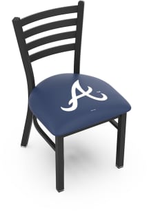 Atlanta Braves Stationary Black Wrinkle Finish Pub Stool - Black