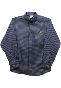 Vive La Fete Georgia Southern Eagles Youth Navy Blue Gingham Long Sleeve Polo
