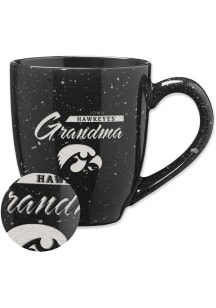 Iowa Hawkeyes Grandma 16oz Speckle Ceramic Mug - Black