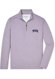 Mizzen+Main TCU Horned Frogs Mens Purple KPI Long Sleeve Qtr Zip Pullover