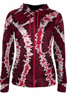 ProSphere Ball State Cardinals Womens Red Tie Dye Light Weight Jacket
