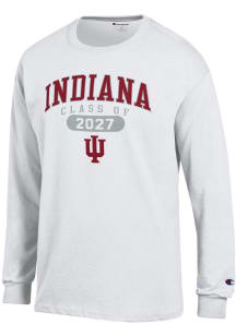 Champion Indiana Hoosiers White Class of 2027 Jersey Long Sleeve T Shirt