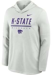 Nike K-State Wildcats Mens Ash DriFit Lightweight Hood
